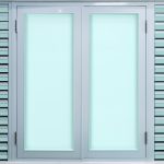 Combinación Ventana Casement Full Glass con Ventana de lama 3″ en cristal