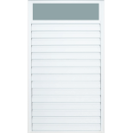 Ventana de Lama 3″ Sólida Old San Juan en Aluminio Blanco
