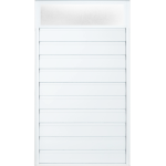 Ventana de Lama 4″ Sólida Old San Juan en Aluminio Blanco