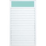 Ventana de Lama 3″ Sólida Old San Juan en Aluminio Blanco