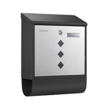 Buzón Toledo en Stainless Steel y Acabado en Negro Matte