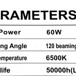 Lámpara IP65 LED 60W